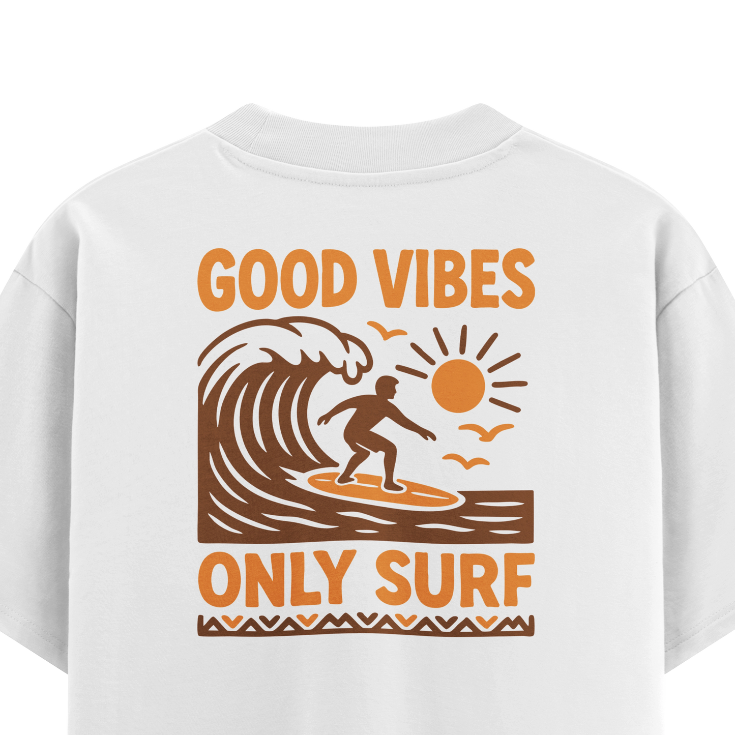เสื้อยืดโอเวอร์ไซส์ ลาย Only Surf สไตล์เสิร์ฟบอร์ด | เสื้อยืดคอตตอนแท้