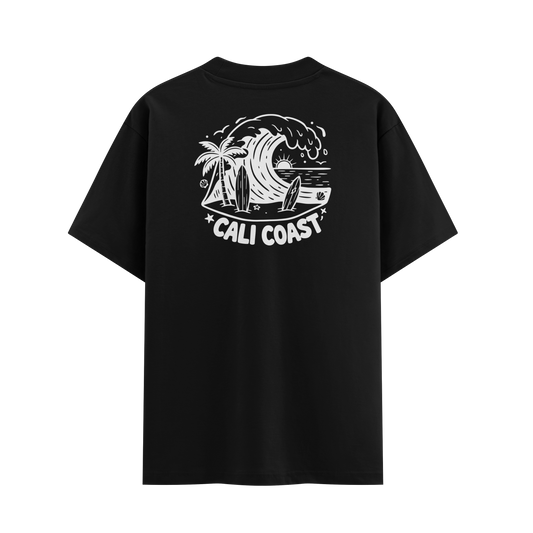 เสื้อโอเวอร์ไซส์ ลาย Cali coast สไตล์ชายฝั่ง | เสื้อยืดคอตตอนแท้