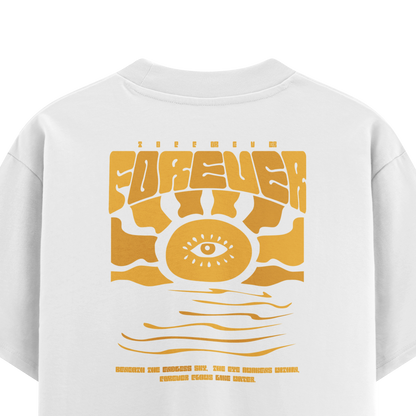 เสื้อยืดโอเวอร์ไซส์ ลาย Eyes of sun สไตล์สตรีทอาร์ต | เสื้อยืดคอตตอนแท้