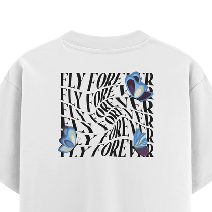 เสื้อยืดโอเวอร์ไซส์ ลาย Butterfly สไตล์ธรรมชาติ | เสื้อยืดคอตตอนแท้