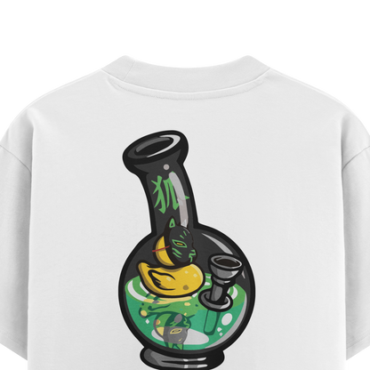 เสื้อโอเวอร์ไซส์ ลาย Drunk Duck สไตล์สตรีทอาร์ต | เสื้อยืดคอตตอนแท้