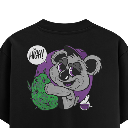 เสื้อโอเวอร์ไซส์ ลาย Drunk Bear สไตล์สตรีทอาร์ต | เสื้อยืดคอตตอนแท้