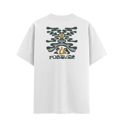 เสื้อยืดโอเวอร์ไซส์ ลาย Liquid Tribe สไตล์สตรีทอาร์ต | เสื้อยืดคอตตอนแท้