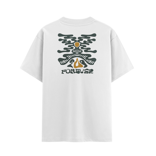 เสื้อยืดโอเวอร์ไซส์ ลาย Liquid Tribe สไตล์สตรีทอาร์ต | เสื้อยืดคอตตอนแท้