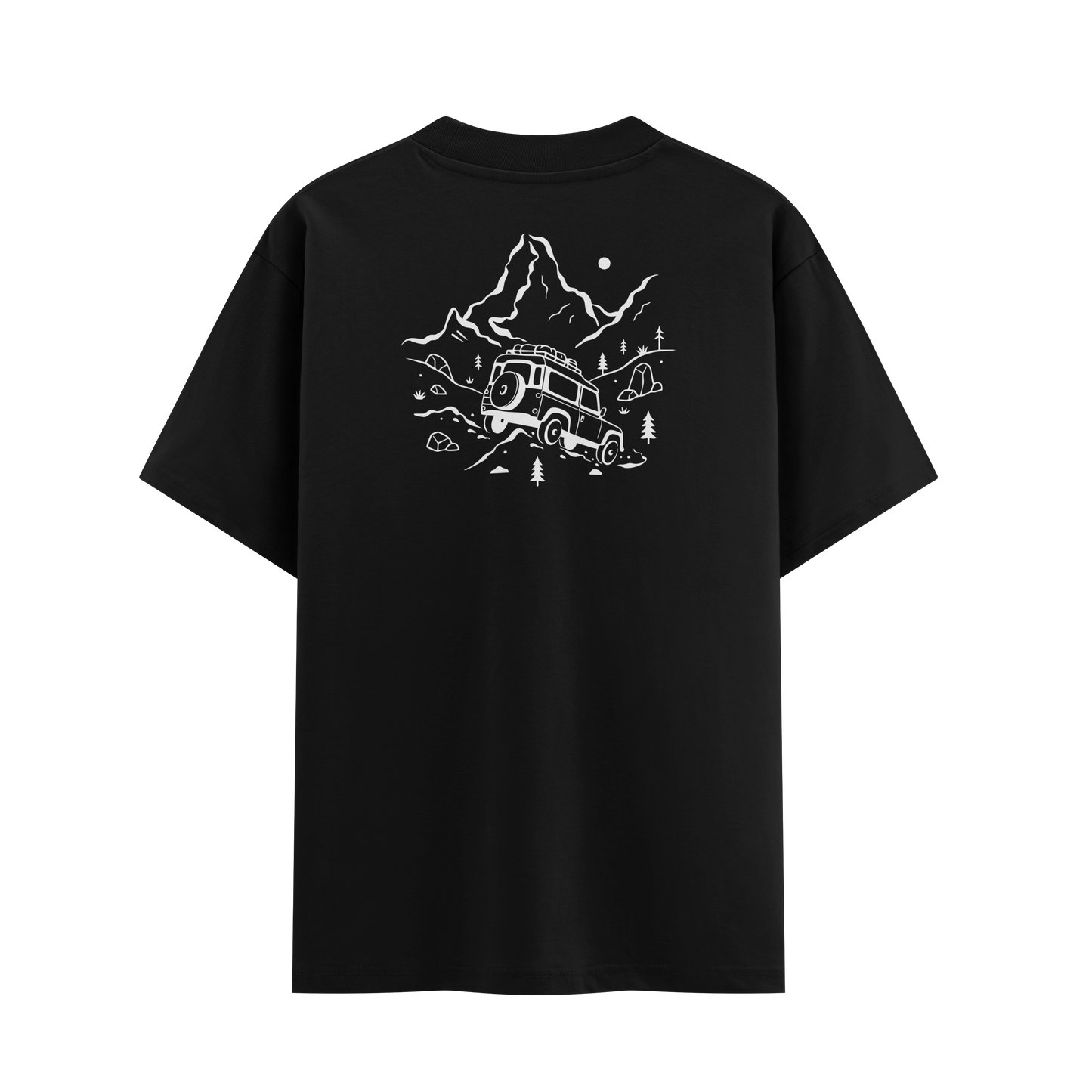 เสื้อโอเวอร์ไซส์ ลาย Travel สไตล์ธรรมชาติ | เสื้อยืดคอตตอนแท้