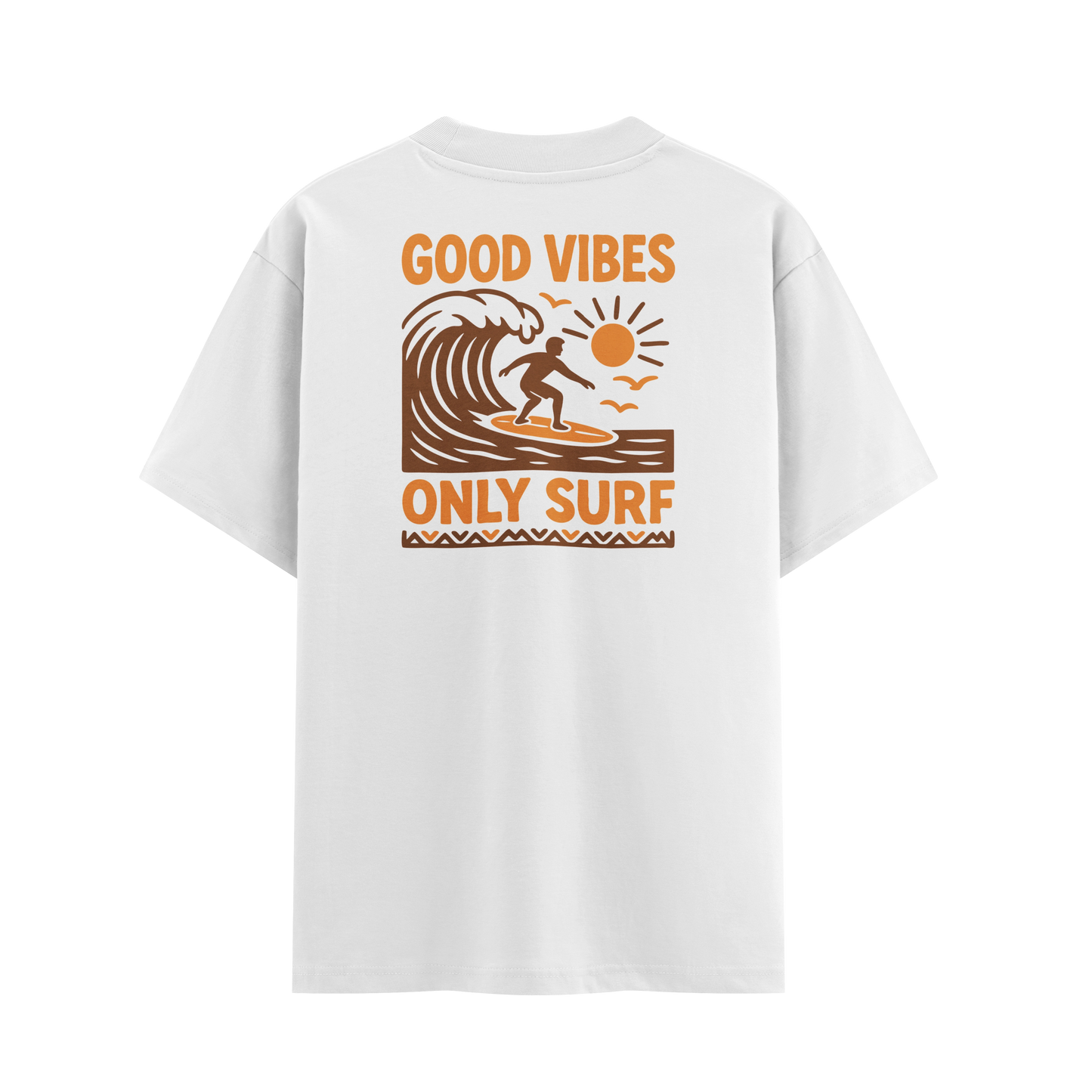 เสื้อยืดโอเวอร์ไซส์ ลาย Only Surf สไตล์เสิร์ฟบอร์ด | เสื้อยืดคอตตอนแท้