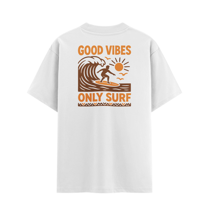 เสื้อยืดโอเวอร์ไซส์ ลาย Only Surf สไตล์เสิร์ฟบอร์ด | เสื้อยืดคอตตอนแท้