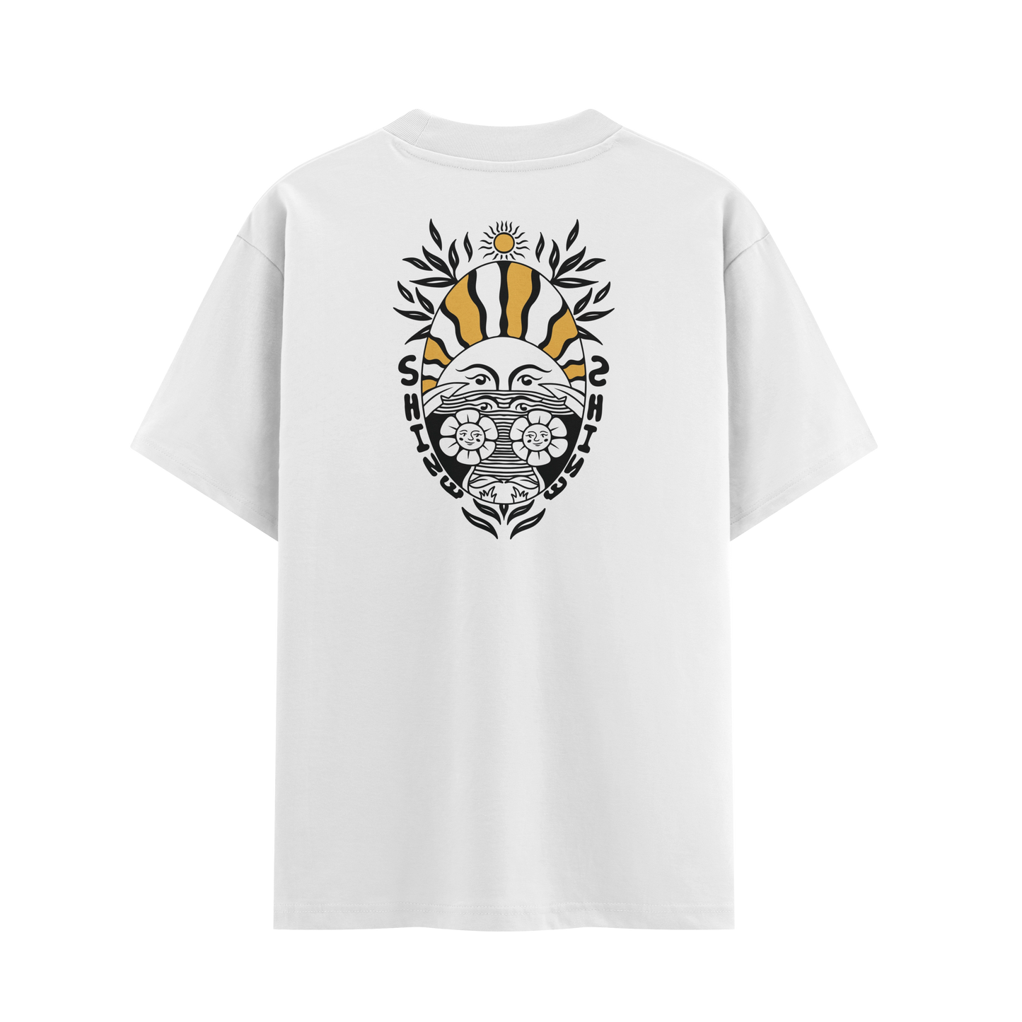 เสื้อโอเวอร์ไซส์ ลาย Sunflower สไตล์ธรรมชาติ | เสื้อยืดคอตตอนแท้