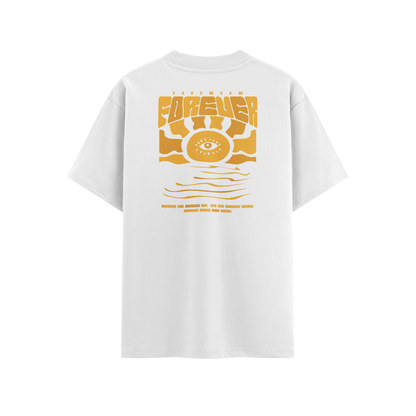 เสื้อยืดโอเวอร์ไซส์ ลาย Eyes of sun สไตล์สตรีทอาร์ต | เสื้อยืดคอตตอนแท้