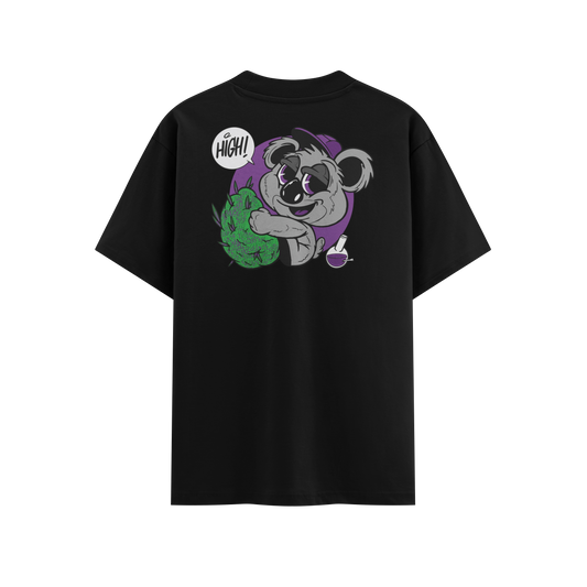 เสื้อโอเวอร์ไซส์ ลาย Drunk Bear สไตล์สตรีทอาร์ต | เสื้อยืดคอตตอนแท้