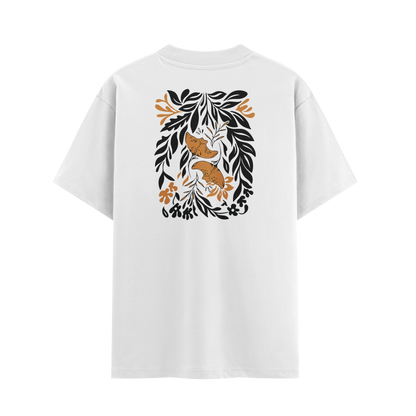 เสื้อโอเวอร์ไซส์ ลาย Stingray สไตล์สัตว์ทะเล | เสื้อยืดคอตตอนแท้