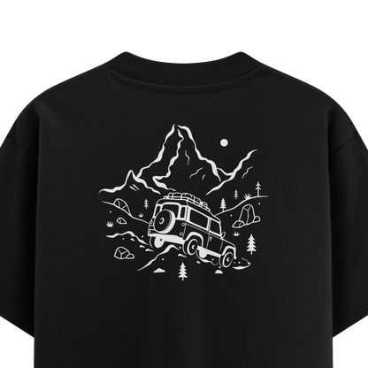 เสื้อโอเวอร์ไซส์ ลาย Travel สไตล์ธรรมชาติ | เสื้อยืดคอตตอนแท้