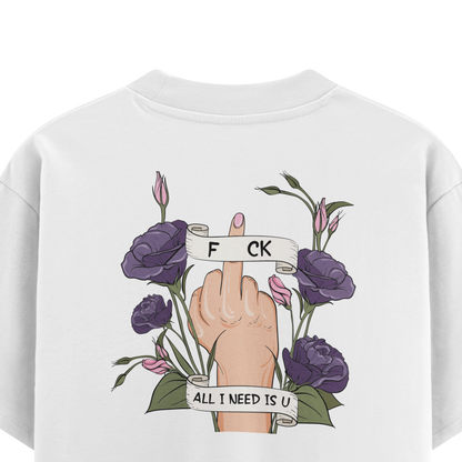 เสื้อโอเวอร์ไซส์ ลาย Fake Love สไตล์สตรีทอาร์ต | เสื้อยืดคอตตอนแท้