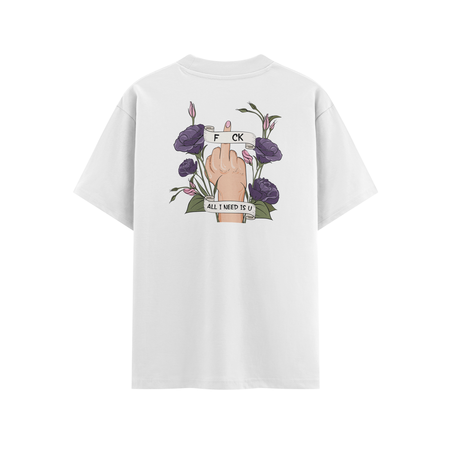 เสื้อโอเวอร์ไซส์ ลาย Fake Love สไตล์สตรีทอาร์ต | เสื้อยืดคอตตอนแท้