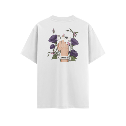 เสื้อโอเวอร์ไซส์ ลาย Fake Love สไตล์สตรีทอาร์ต | เสื้อยืดคอตตอนแท้