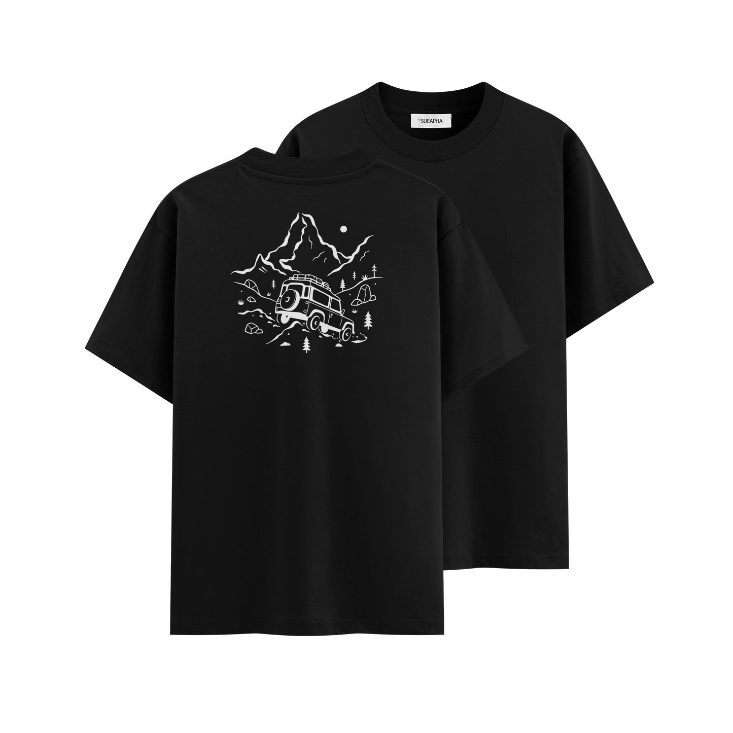 เสื้อโอเวอร์ไซส์ ลาย Travel สไตล์ธรรมชาติ | เสื้อยืดคอตตอนแท้