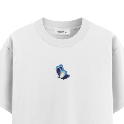 เสื้อยืดโอเวอร์ไซส์ ลาย Butterfly สไตล์ธรรมชาติ | เสื้อยืดคอตตอนแท้