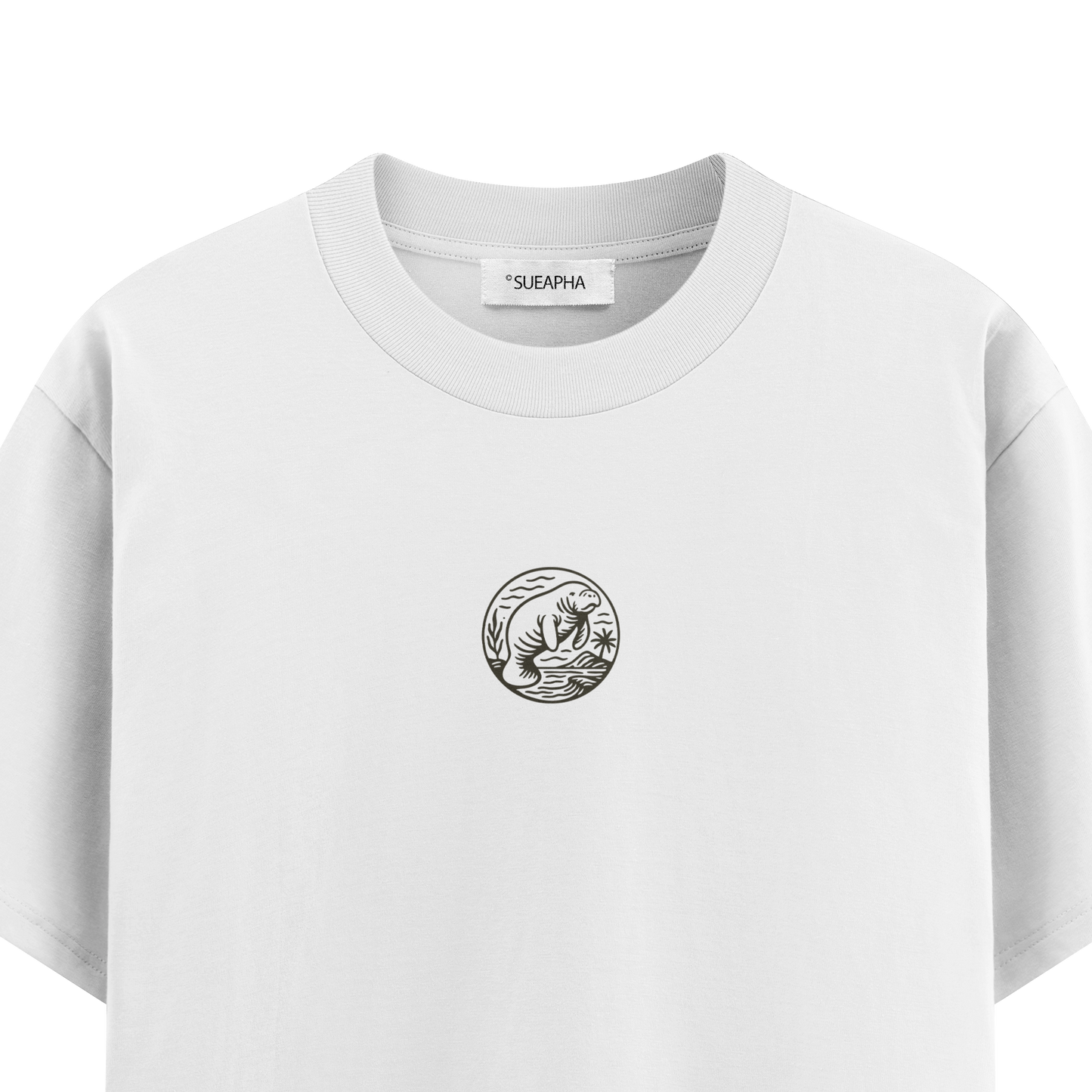 เสื้อยืดโอเวอร์ไซส์ ลาย Dugong สไตล์สัตว์ทะเล | เสื้อยืดคอตตอนแท้