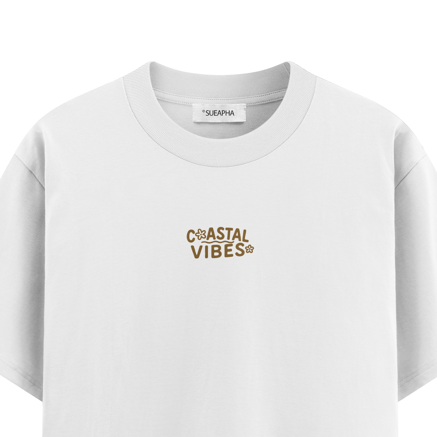 เสื้อยืดโอเวอร์ไซส์ ลาย Coastal สไตล์ชายหาด | เสื้อยืดคอตตอนแท้