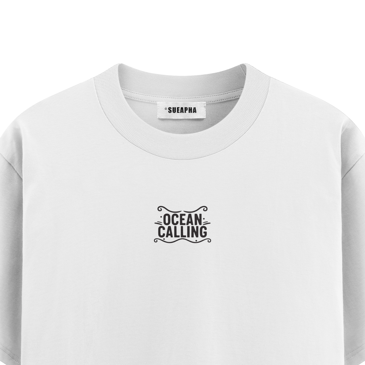 เสื้อโอเวอร์ไซส์ ลาย  Ocean สไตล์ชายหาดทะเล | เสื้อยืดคอตตอนแท้