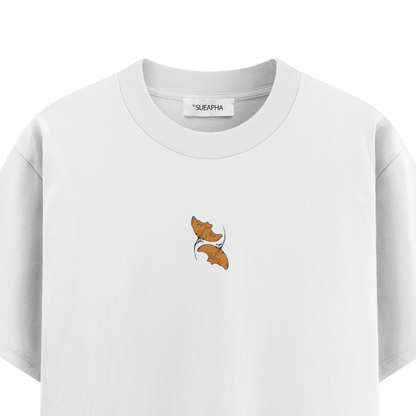 เสื้อโอเวอร์ไซส์ ลาย Stingray สไตล์สัตว์ทะเล | เสื้อยืดคอตตอนแท้