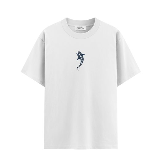 เสื้อยืดโอเวอร์ไซส์ ลาย Ocean World สไตล์สัตว์ทะเล | เสื้อยืดคอตตอนแท้