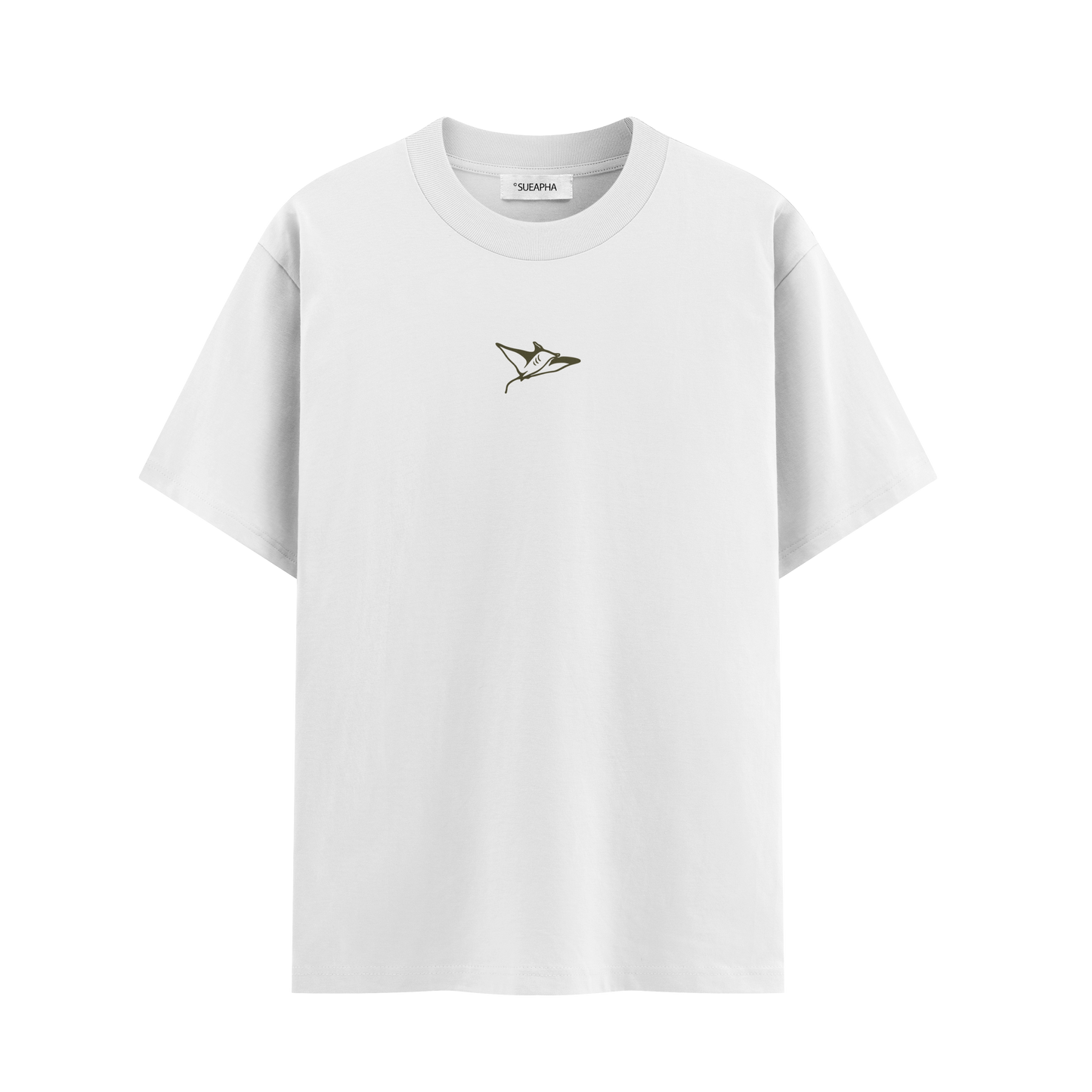 เสื้อยืดโอเวอร์ไซส์ ลาย Manta Flow สไตล์สัตว์ทะเล | เสื้อยืดคอตตอนแท้