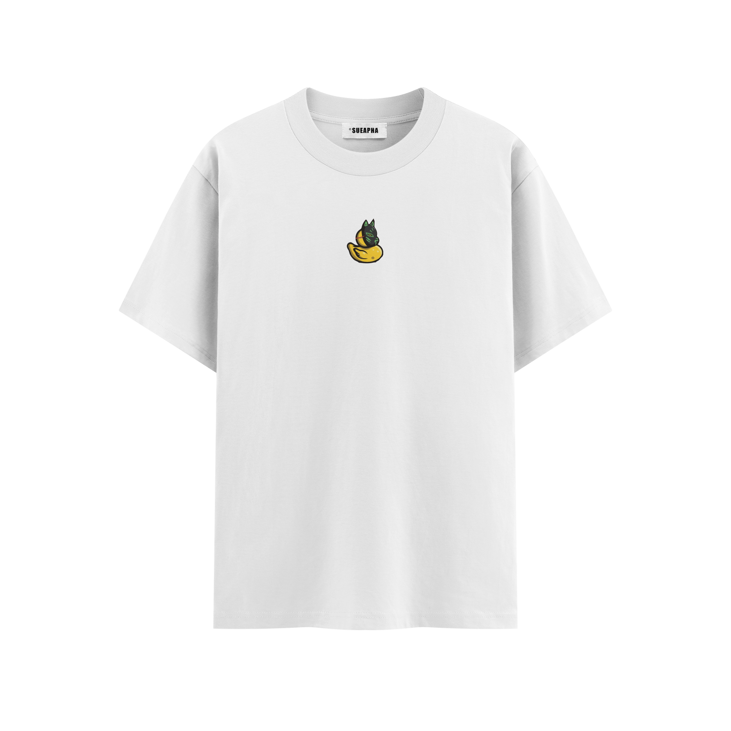 เสื้อโอเวอร์ไซส์ ลาย Drunk Duck สไตล์สตรีทอาร์ต | เสื้อยืดคอตตอนแท้