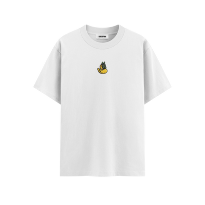 เสื้อโอเวอร์ไซส์ ลาย Drunk Duck สไตล์สตรีทอาร์ต | เสื้อยืดคอตตอนแท้