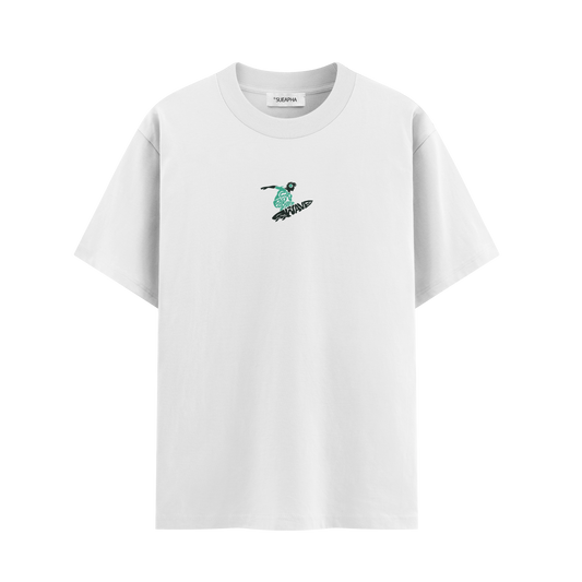 เสื้อยืดโอเวอร์ไซส์ ลาย Super Surf สไตล์เสิรฟบอร์ด | เสื้อยืดคอตตอนแท้