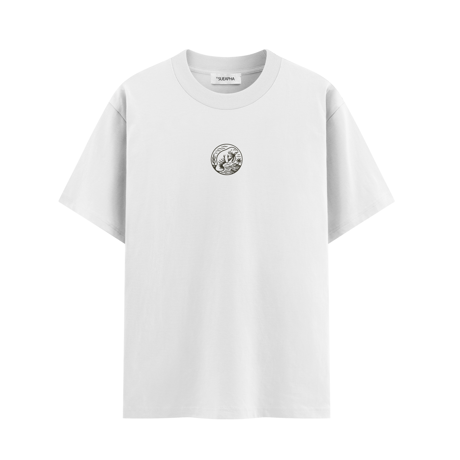 เสื้อยืดโอเวอร์ไซส์ ลาย Dugong สไตล์สัตว์ทะเล | เสื้อยืดคอตตอนแท้