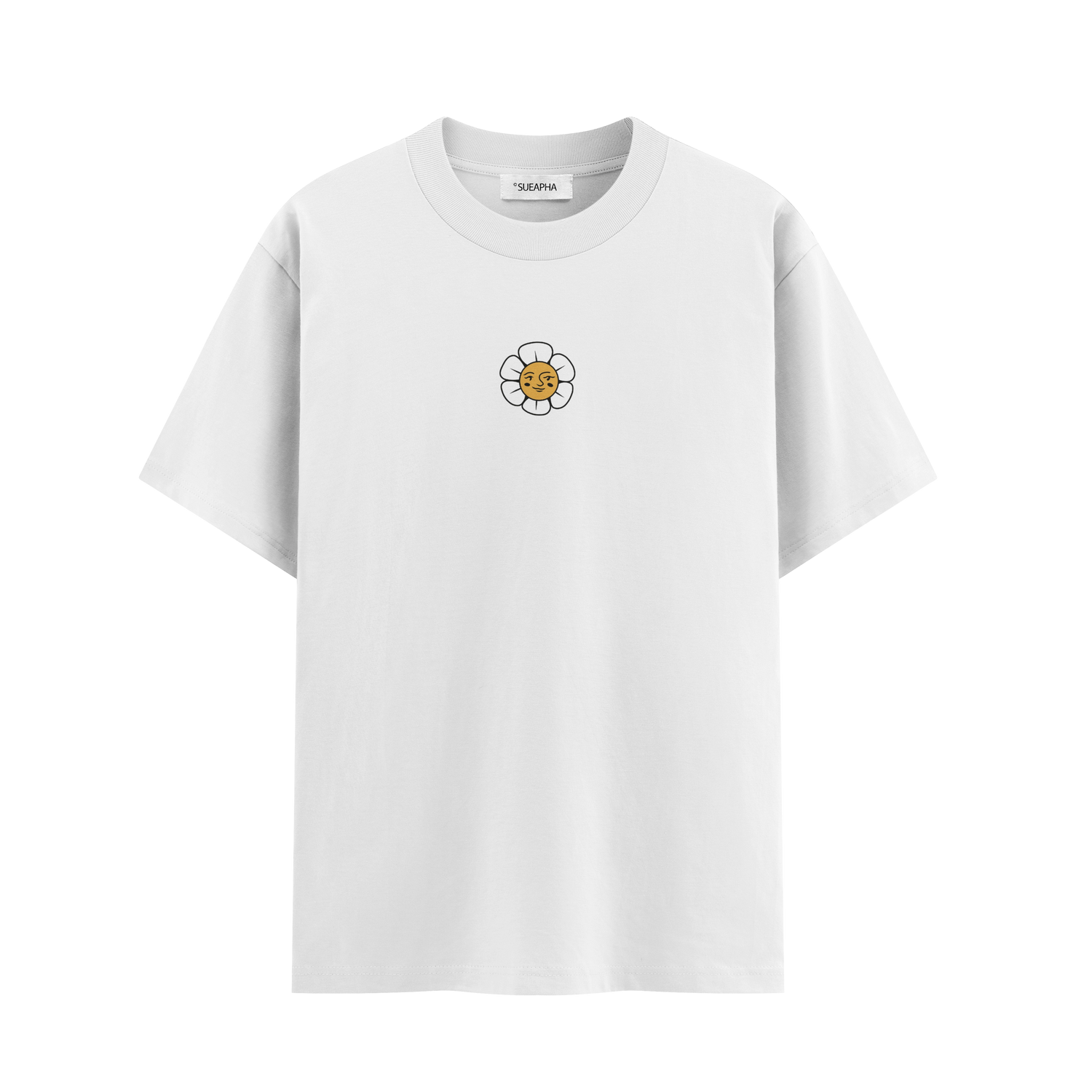 เสื้อโอเวอร์ไซส์ ลาย Sunflower สไตล์ธรรมชาติ | เสื้อยืดคอตตอนแท้