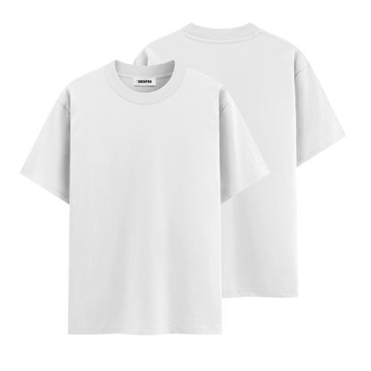 เสื้อยืดโอเวอร์ไซส์ ผ้าคอตตอนหนาพรีเมียม เสื้อเปล่า